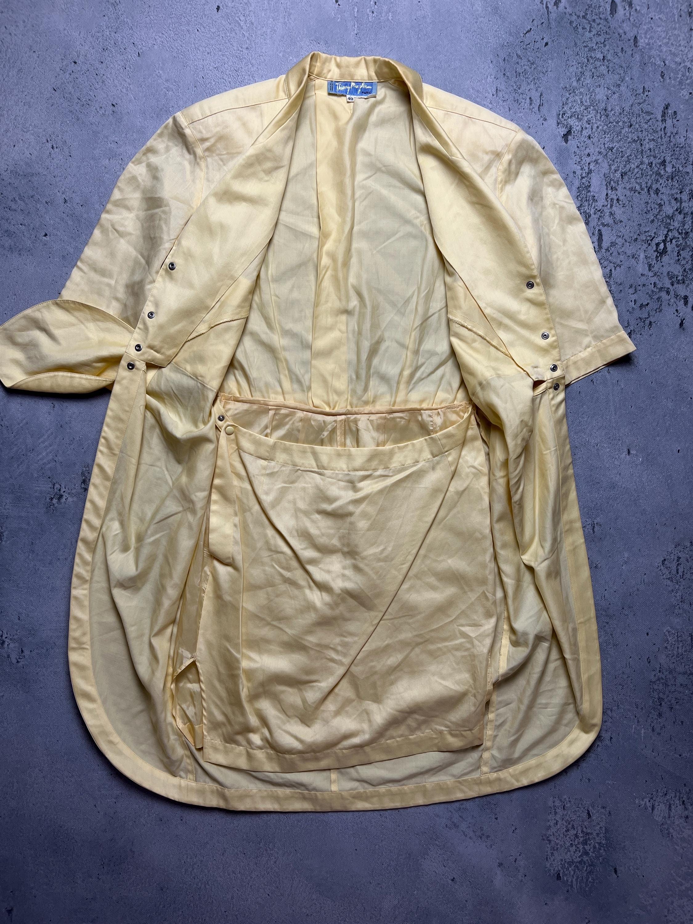 1980s Vintage Thierry Mugler Summer Shirt Dress Skirt Luxury 1980s Vintage Thierry Mugler Summer Shirt Dress Skirt Luxury