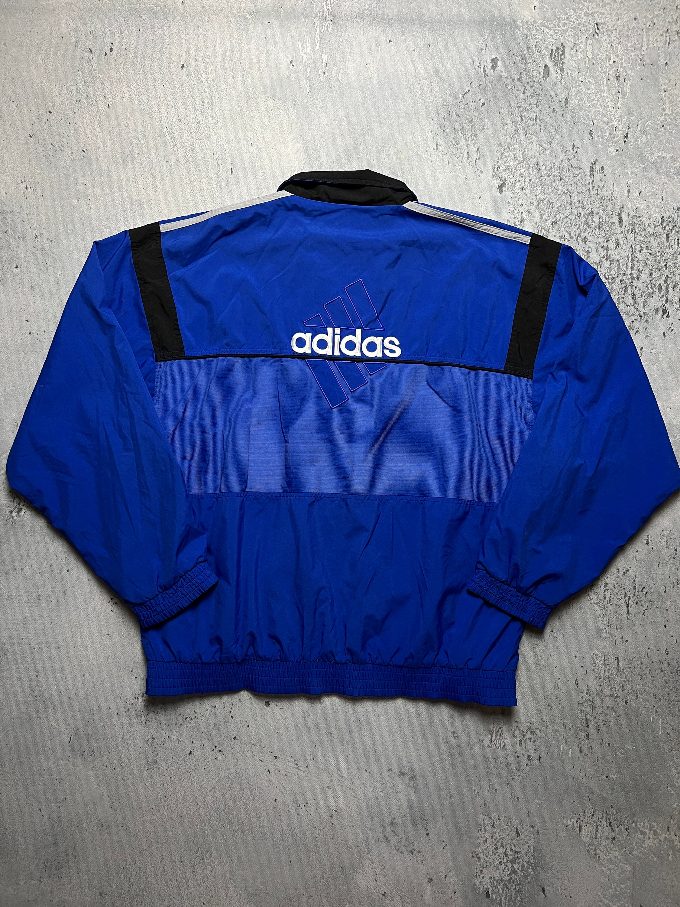 Vintage 90'S Adidas track jacket, size S, men's polyester black type Vintage Second Hand