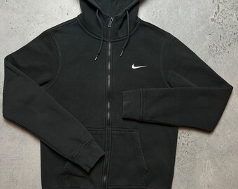 Nike Vintage Zip-Up Hoodie Jacke zentrales Swoosh-Logo Y2K 90