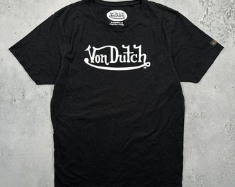 Y2K Von Dutch Classic Logo Black T-Shirt Skate Streetwear