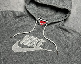 Nike vintage hoodie center swoosh logo spellout y2k crew USA