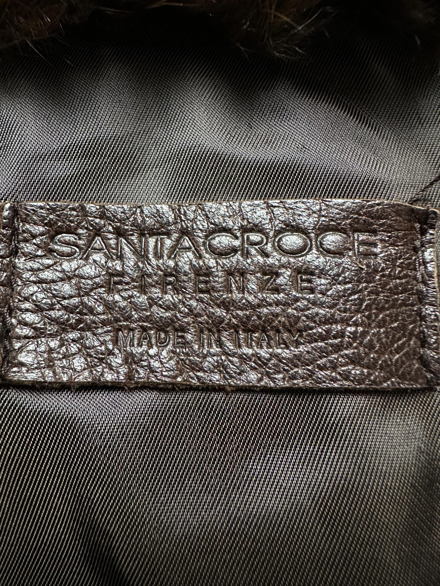 ジャケット・アウター made in italy SANTACROCE leather shirt Santacroce Firenze Archive Brown Leather Jacket With Fur