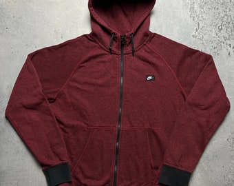 Nike Vintage Zip-Up Hoodie Jacket central swoosh logo y2k 90