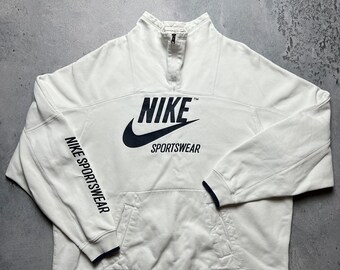 Felpa vintage Nike con mezza zip Drill Logo y2k anni '80 rara