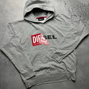 Vintage Diesel Distressed Y2K Box Logo Hoodie - Etsy