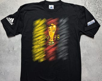 Adidas France Coupe Du Monde World Cup 1998 Vintage T-shirt - Etsy