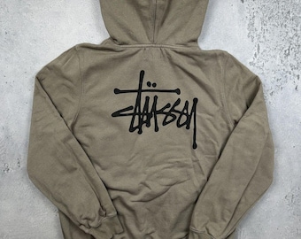 Stussy hoodie klassiek logo beige Streetwear Essential Y2K