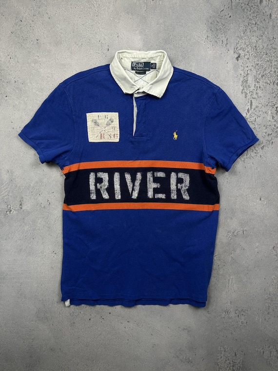 Vintage Polo Ralph Lauren Rugby RIVER Patchwork Crest Shirt - Etsy