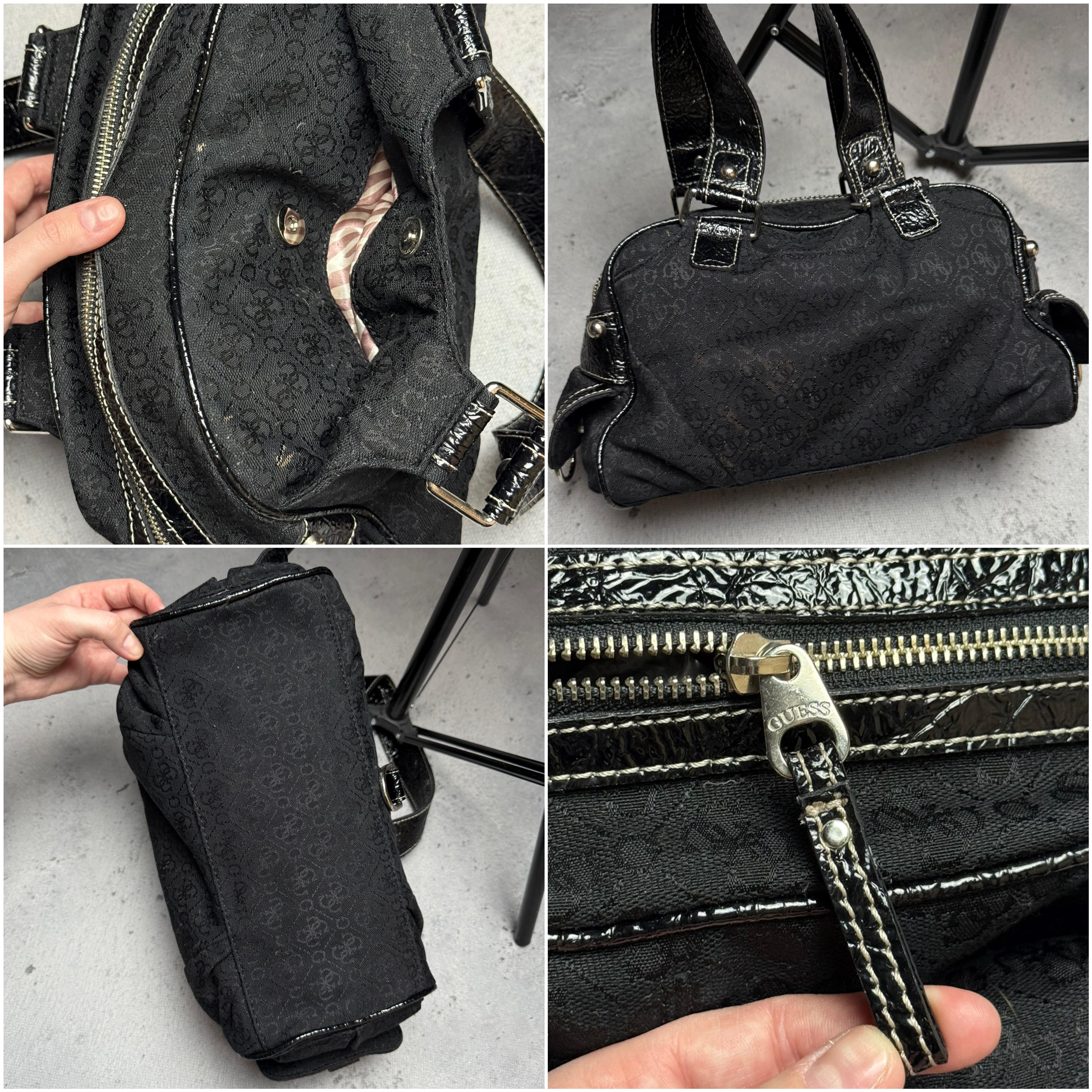 Guees Shoulder Buckle Logo Bag Opium Y2K Avant Garde 90s 00s