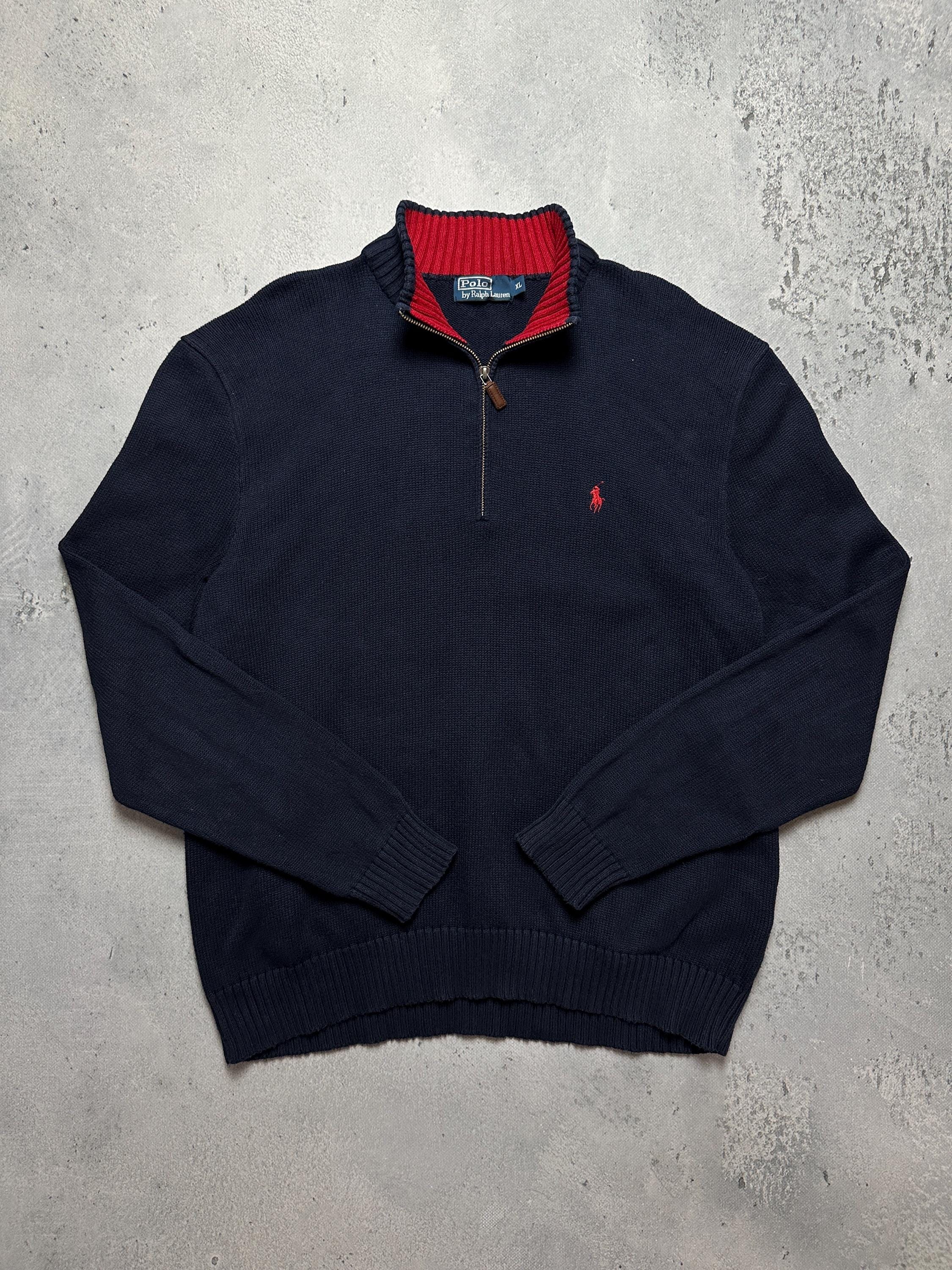 Vintage Polo Ralph Lauren Half Zip 1/3 90s Knitwear y2k 00s