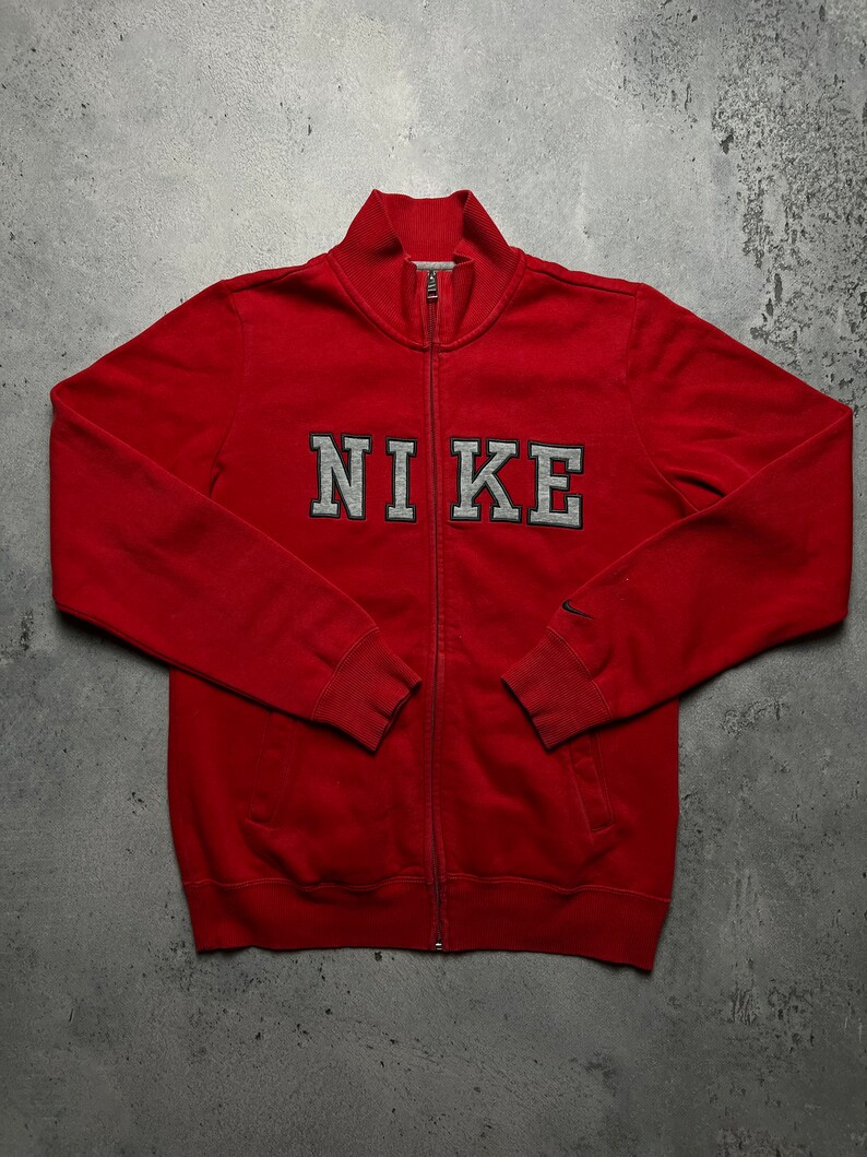 Nike Vintage Zipper crew central swoosh logo y2k 90s image 5