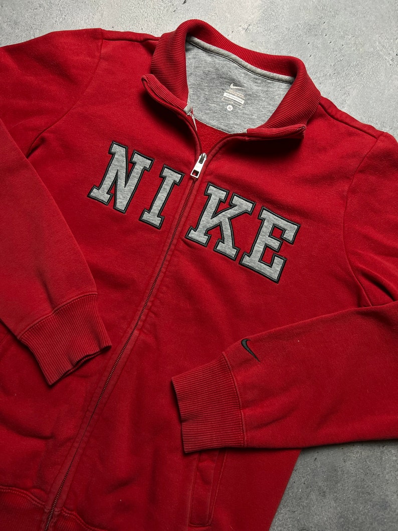 Nike Vintage Zipper crew central swoosh logo y2k 90s image 1