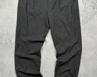 Pantalones de traje de lana vintage de Yves Saint Laurent con bordado YSL