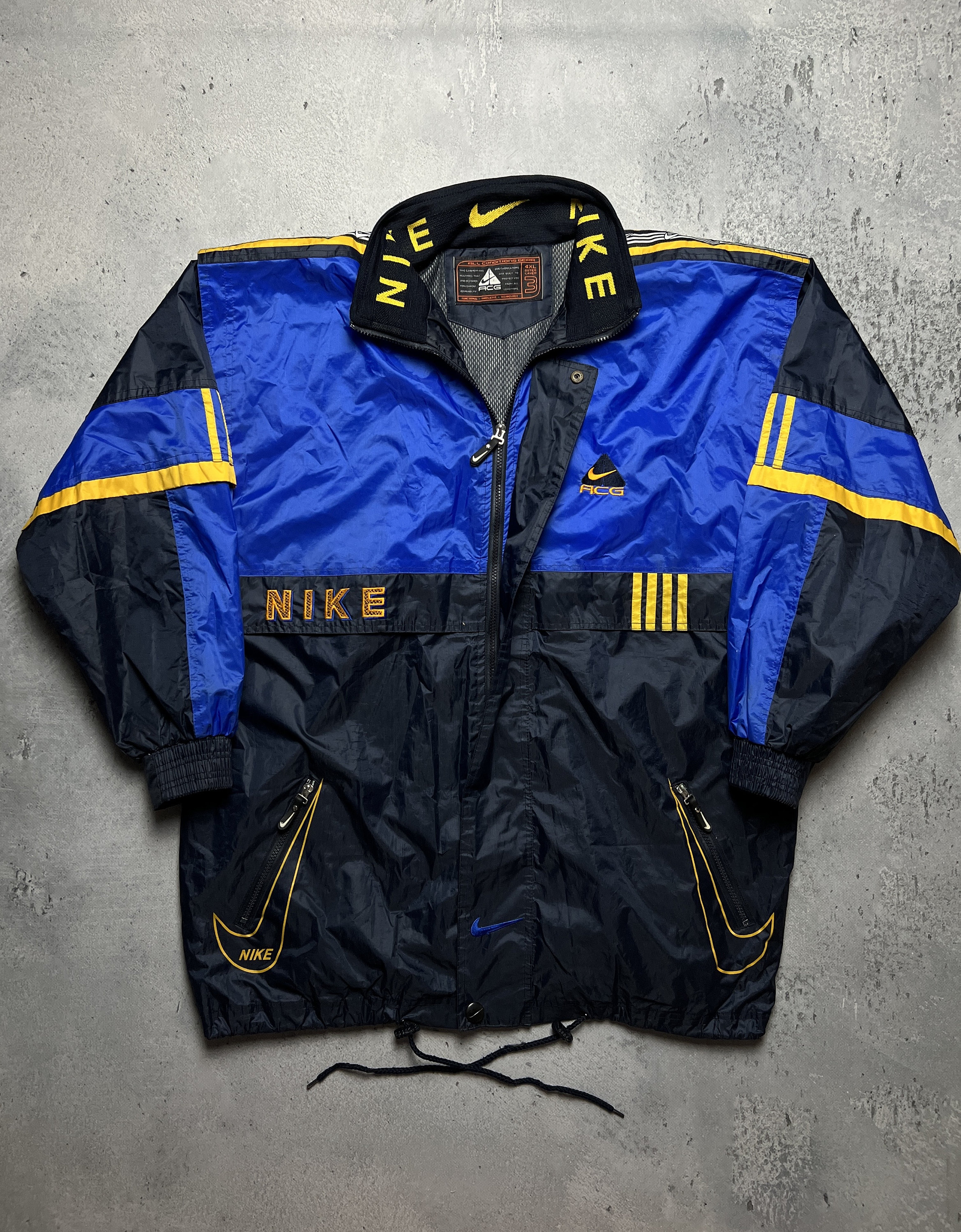 ジャケット・アウター 00s nike archive nylon tech jacket y2k NIKE 異素材ナイロンジャケットテックウェア00s ギミックy2k