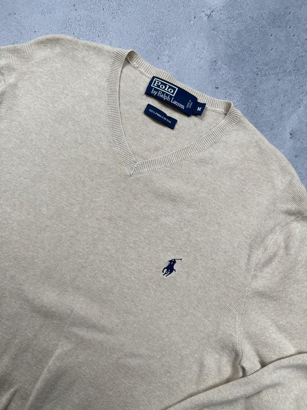 ヴィンテージ ポロ ラルフローレン Vネック セーター スモールロゴ