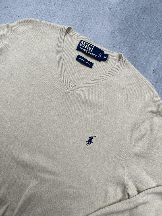ヴィンテージ ポロ ラルフローレン Vネック セーター スモールロゴ