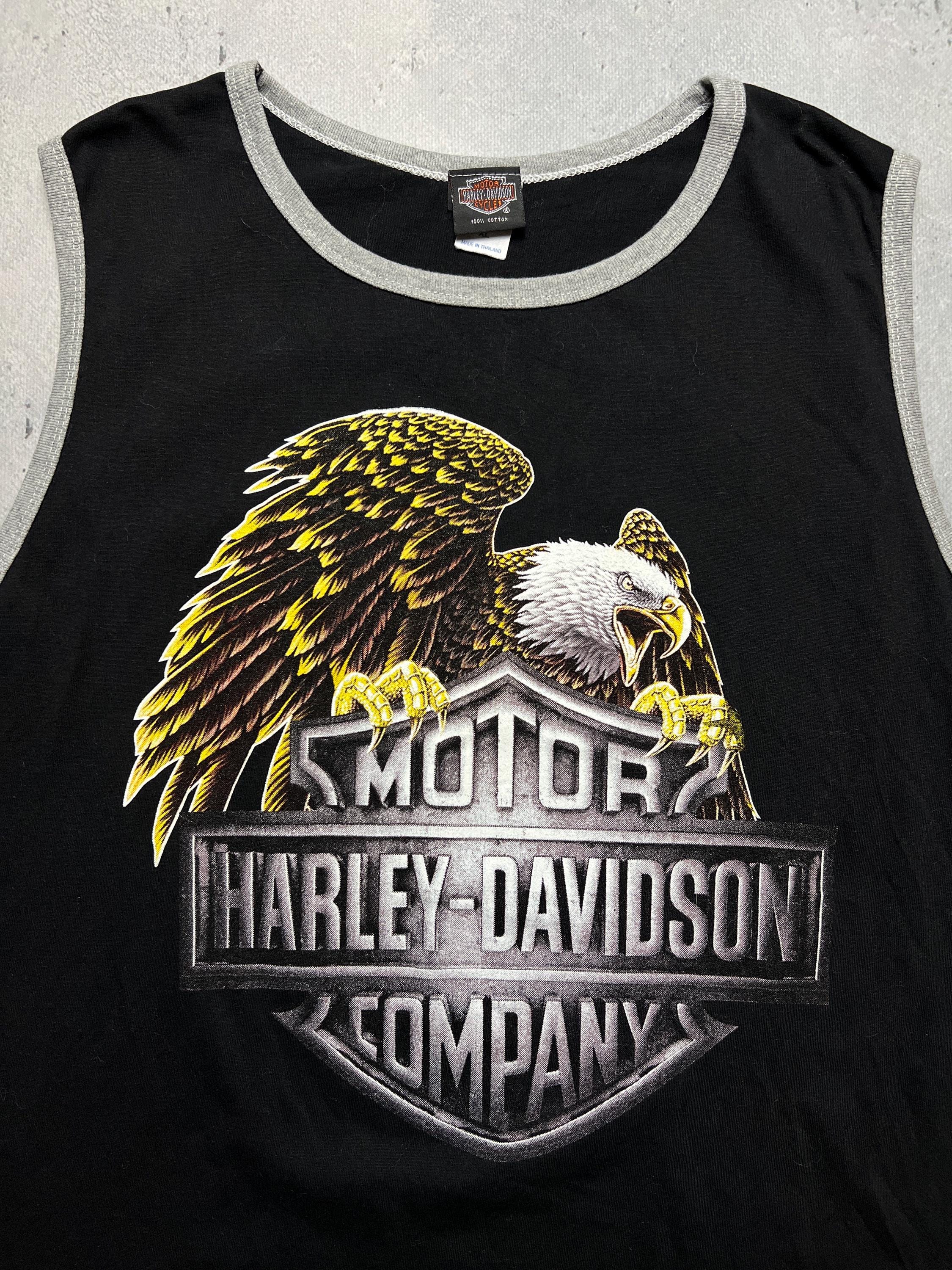 3d Emblem Harley Davidson 90s Vintage Eagle Tank Tee USA Y2k - Etsy
