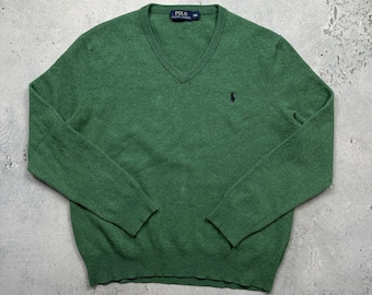 Men's Vintage 90's Polo Ralph Lauren Forest Green Merino Wool Long