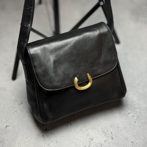 Lancel Depuis Logo Leather Crossbody Shoulder Bag Vintage Archive Messenger Rare