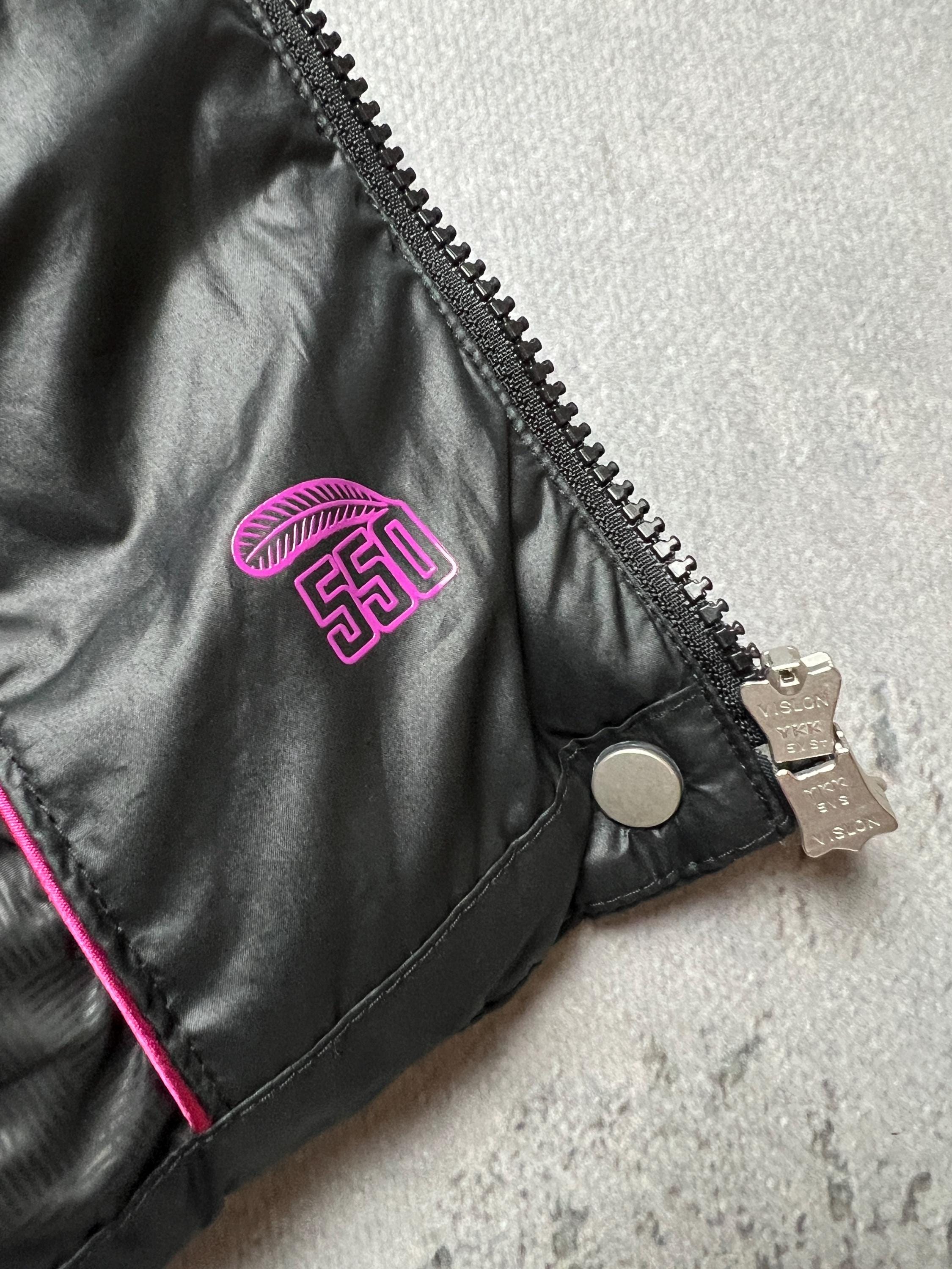 Nike Vintage 550 Duck Down Puffer Vest Y2K Drill Black Zip