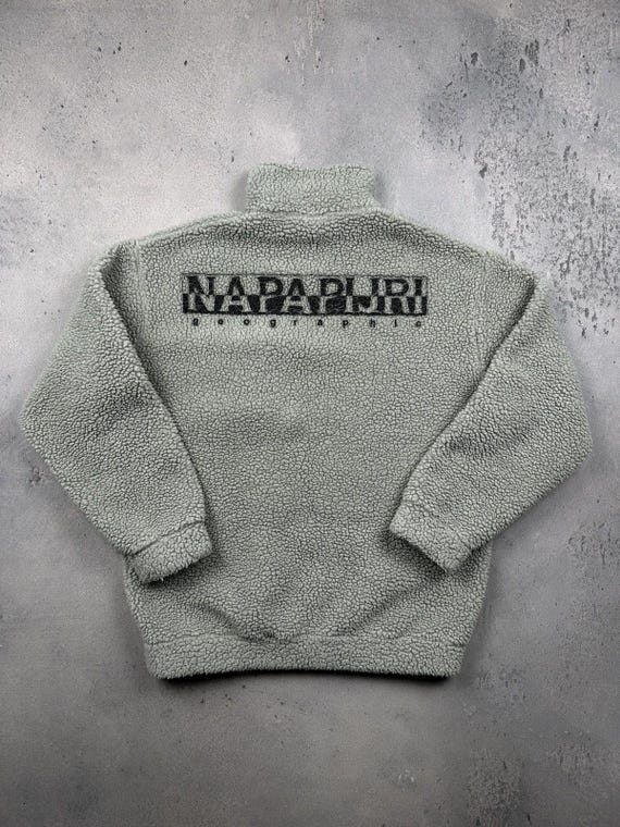 Napapijri, Napapijri Geographic Sherpa Fleece 90s Quarter Zip Pullover