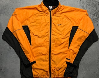 Nike Vintage Zipper Track Jacket swoosh logo Spell Out y2k