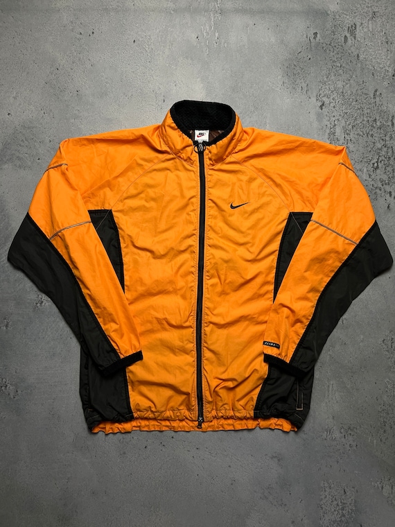 nike orange and black windbreaker