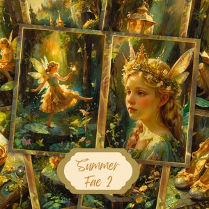 Summer Fairy Junk Journal Pages: Printable Collage Kit (Digital Download)
