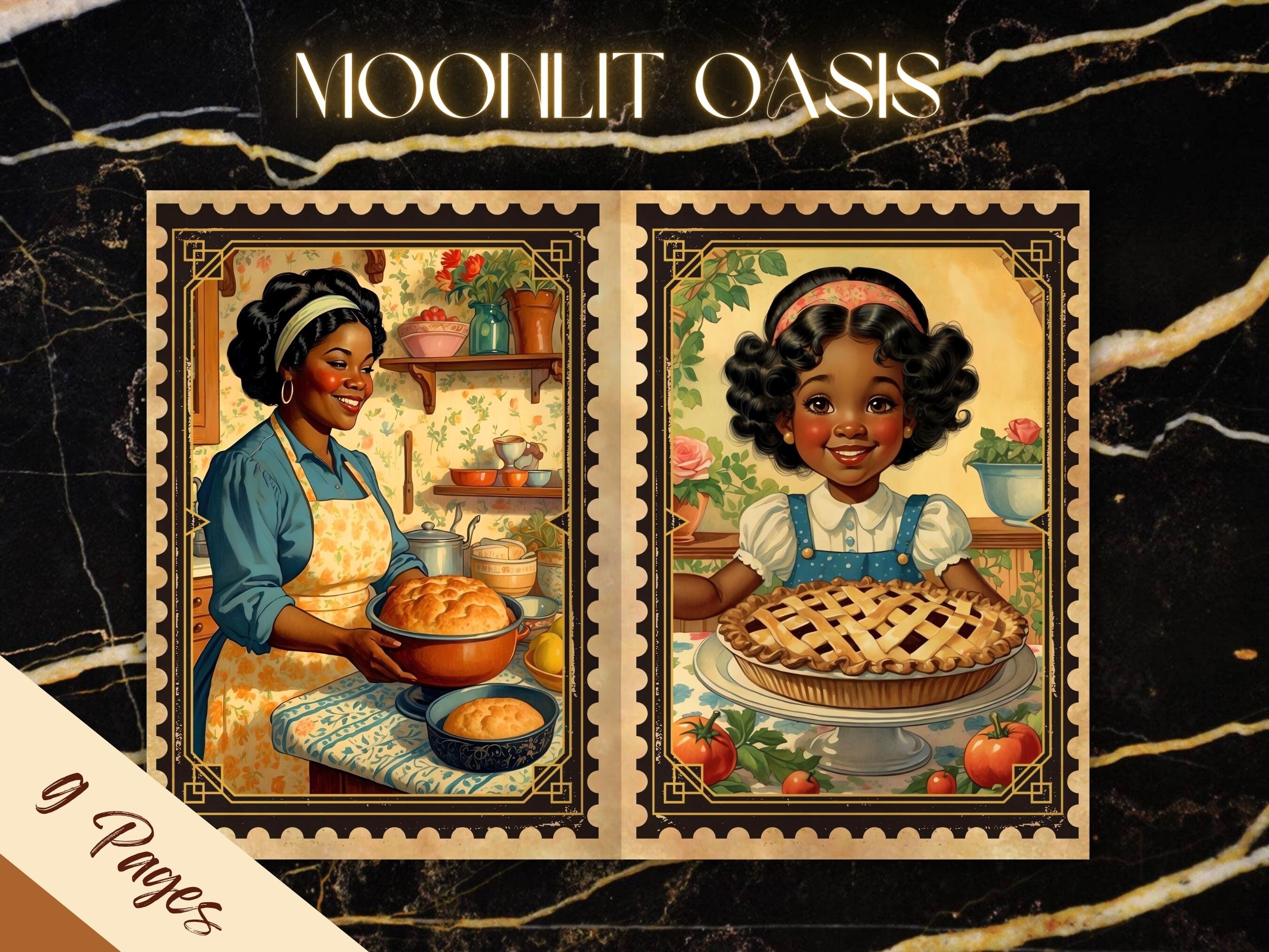 Vintage Mother's Day Junk Journal Kit: African American Mom & Daughter ...