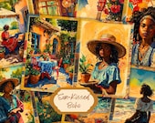 Bohemian African American Women Junk Journal Kit (Digital Download)