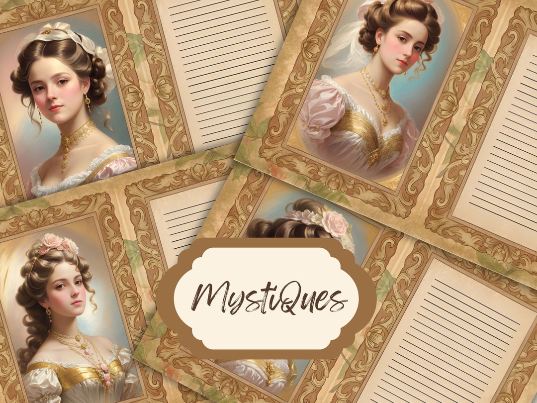 Victorian Ladies Junk Journal Kit: Shabby Chic Printable Pages (digital ...