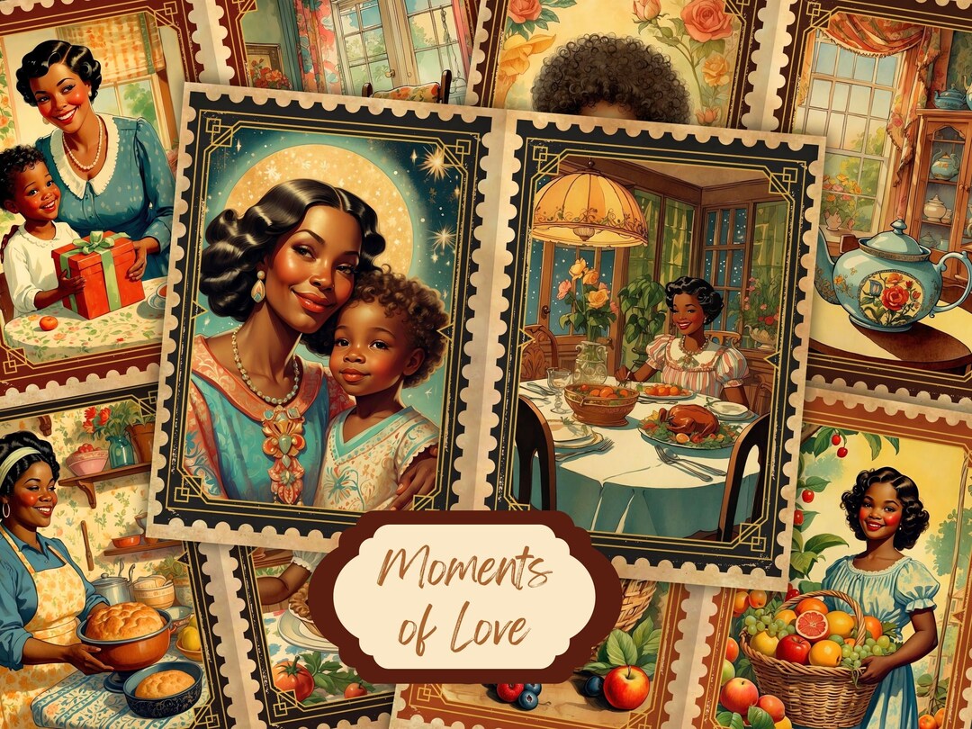 Vintage Mother's Day Junk Journal Kit: African American Mom & Daughter ...