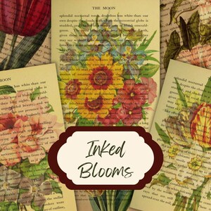 Vintage Journal Seiten: Florales Printable Kit für Bastler, Kräuter Collage Sheet, Natur-inspiriertes Scrapbook-Papier