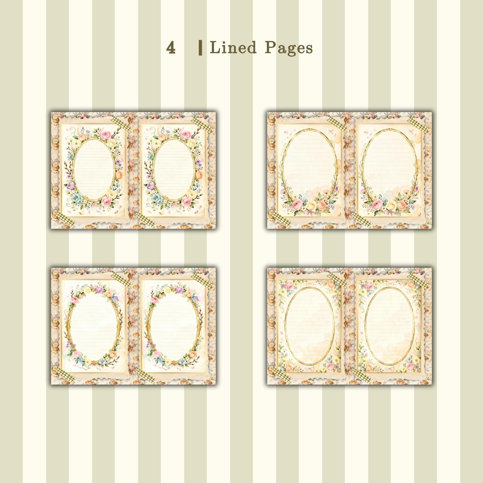 Spring Garden Junk Journal Kit Printable Cottagecore Floral Pages With ...