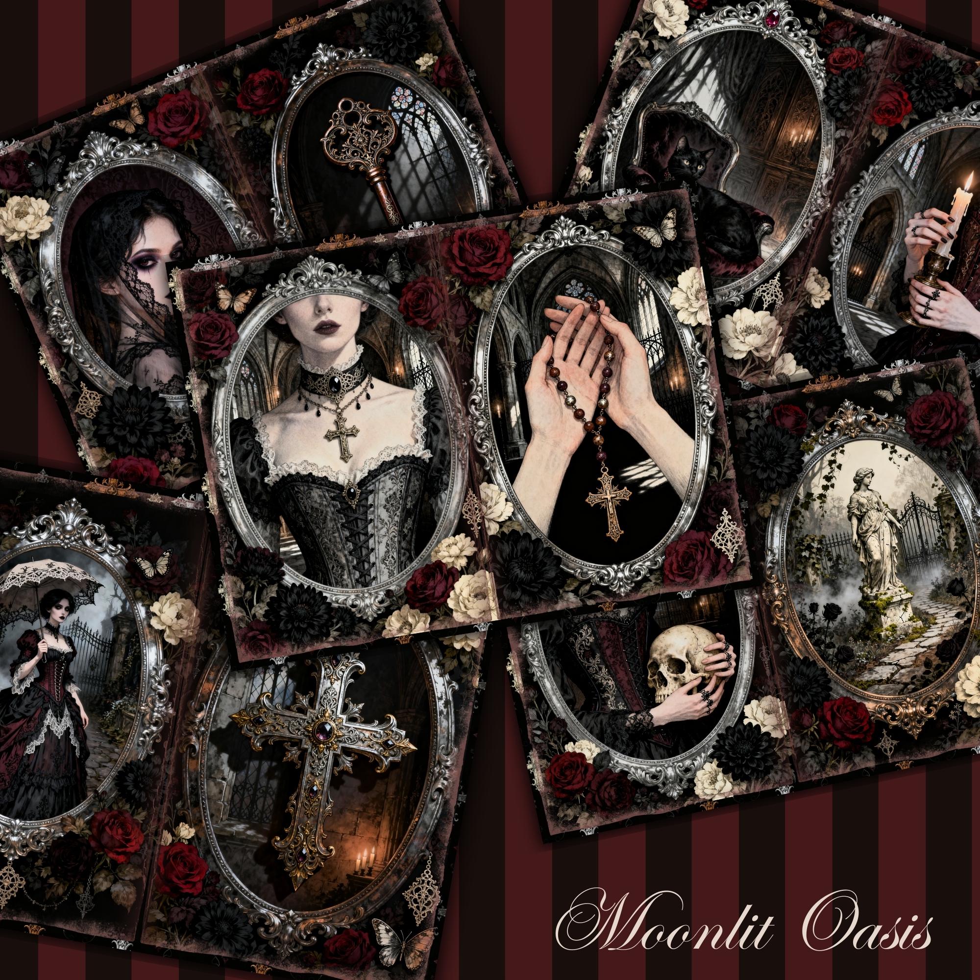 Gothic Victorian Junk Journal Kit Printable, Dark Academia Ephemera ...