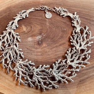 Hand made Coral Stamped Custom Necklace