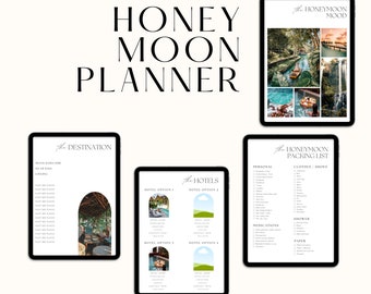 Canva Honeymoon Planner Template, Honeymoon Planner, Wedding Planner, Wedding Planning Book, Wedding Planning Printable Bridal