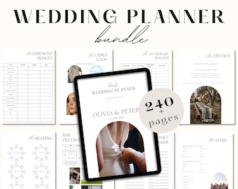 240+ Page Wedding Day Binder Template, Wedding Day Coordination, Wedding Day Information, Wedding Itinerary, Wedding Planner, Canva Template