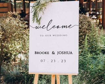 Welcome Sign Minimal, Wedding Welcome Sign, Modern Wedding Sign Printable, Welcome Sign DIY #BROOKE