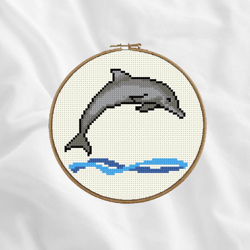 Dolphin Cross Stitch - Etsy
