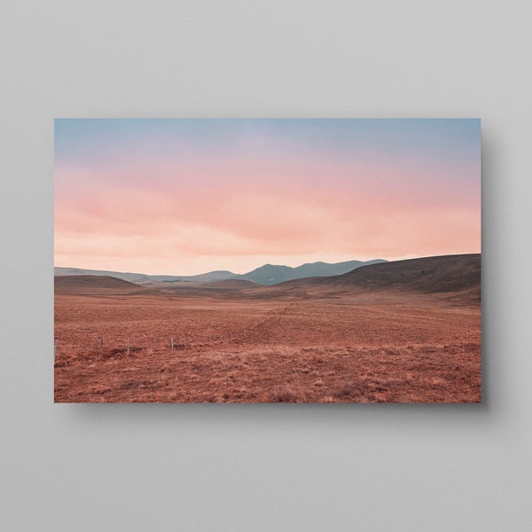 Pastel Pasture - Digital Download, Landscape Photograph, Countryside, Auvergne, Wall Art, Colorful, Surreal, All Occassion Gift