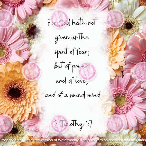 2 Timothy 1 7 - Etsy