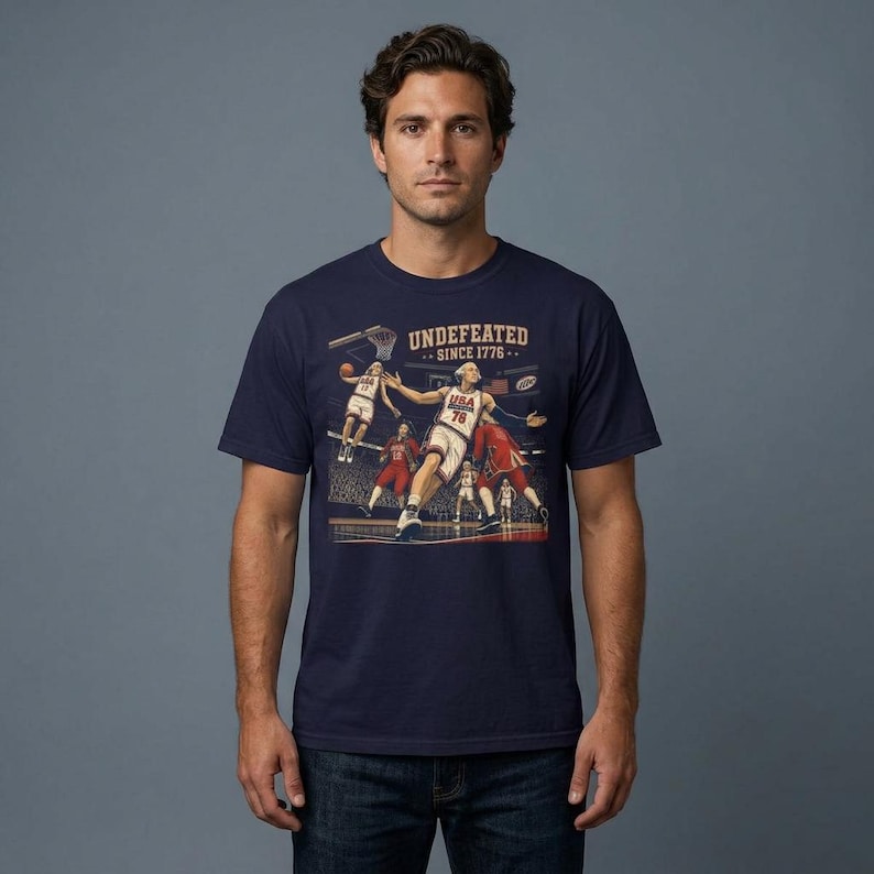 Comfort Colors® 4th of July Tee, Undefeated America Shirt, Funny Founding Fathers T-Shirt, USA Meme, Fourth of July Gift, Independence Day 画像 2