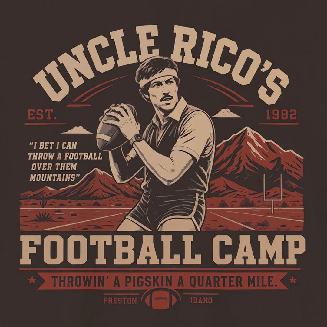 Uncle Rico Baseball Napoleon Dynamite Shirt, Uncle Rico Football Camp T-shirt, Funny Movie ...