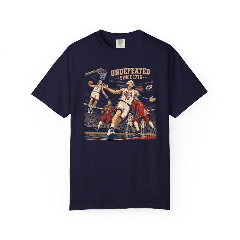 Comfort Colors® 4th of July Tee, Undefeated America Shirt, Funny Founding Fathers T-Shirt, USA Meme, Fourth of July Gift, Independence Day 画像 5
