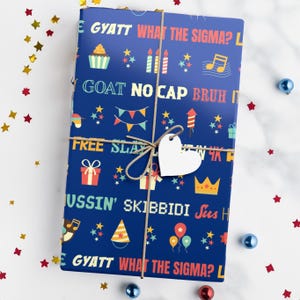 Funny Birthday Wrapping Paper, Gen Z Gift Wrap, Teen Wrapping Paper, Gift for Her him, Happy Birthday Wrapping Paper, Gen Alpha