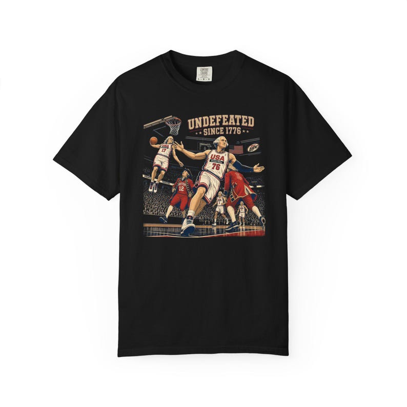 Comfort Colors® 4th of July Tee, Undefeated America Shirt, Funny Founding Fathers T-Shirt, USA Meme, Fourth of July Gift, Independence Day 画像 6