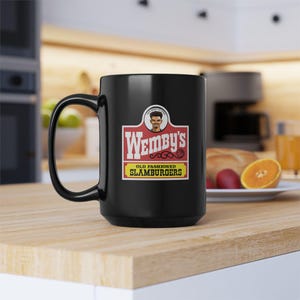 Victor Wembanyama, WEMBYS Mug, San Antonio Spurs Cup, Funny NBA Gift, Wendys Logo Mashup, Basketball Fan Mug, gift for dad, teen gift image 4