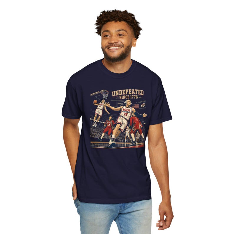 Comfort Colors® 4th of July Tee, Undefeated America Shirt, Funny Founding Fathers T-Shirt, USA Meme, Fourth of July Gift, Independence Day 画像 8