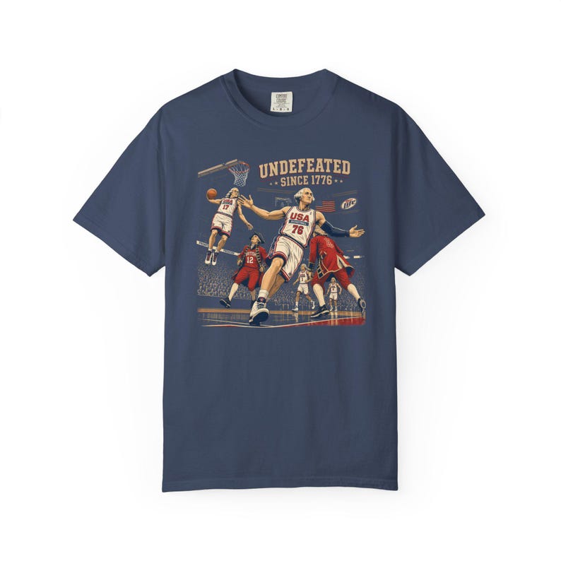 Comfort Colors® 4th of July Tee, Undefeated America Shirt, Funny Founding Fathers T-Shirt, USA Meme, Fourth of July Gift, Independence Day 画像 3